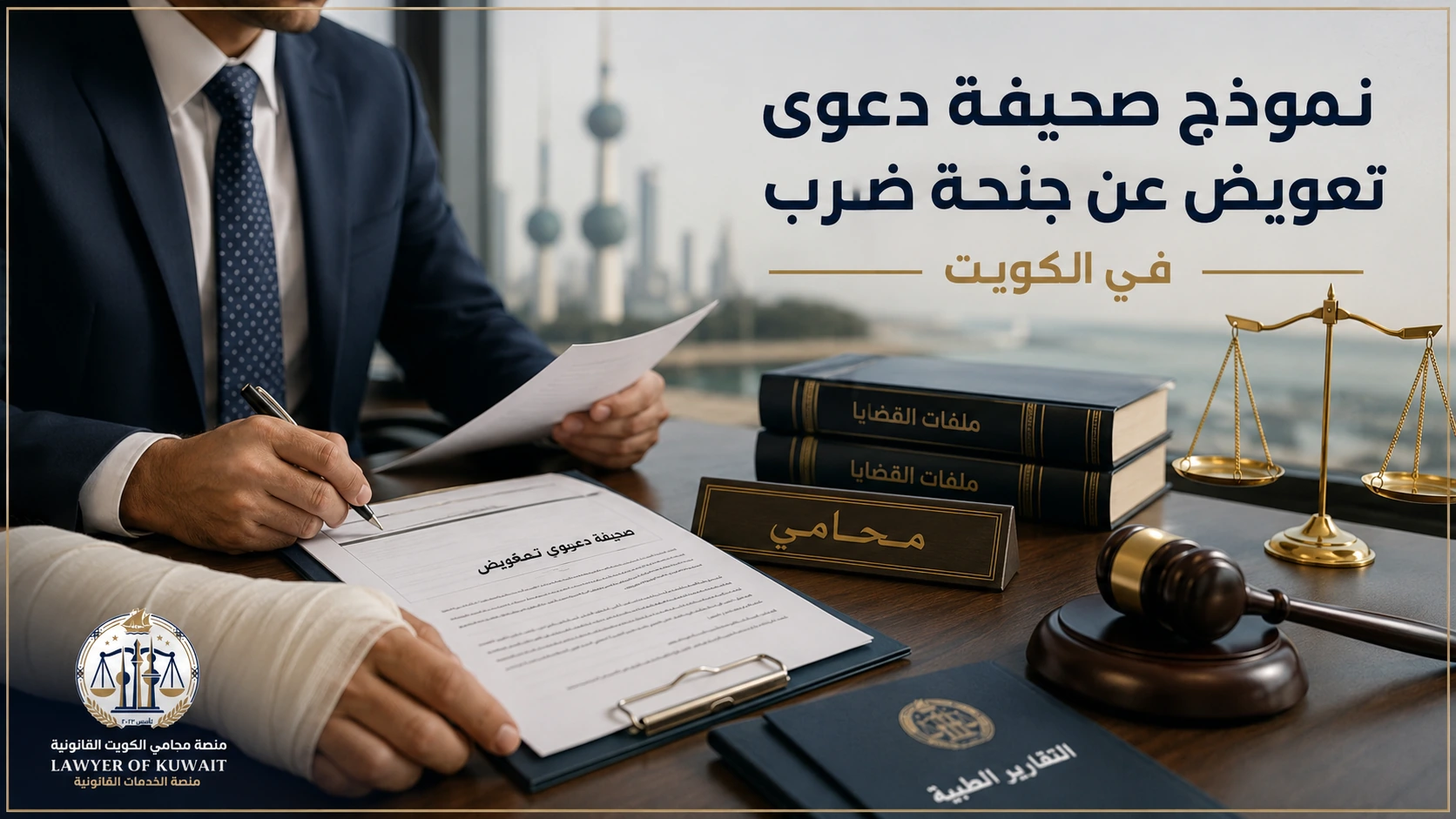 نموذج صحيفة دعوى تعويض عن جنحة ضرب في الكويت
