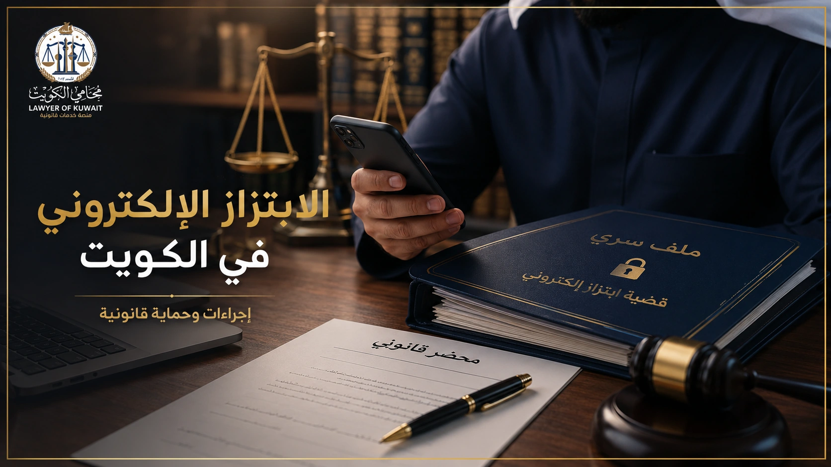 غلاف مقال الابتزاز الإلكتروني في الكويت