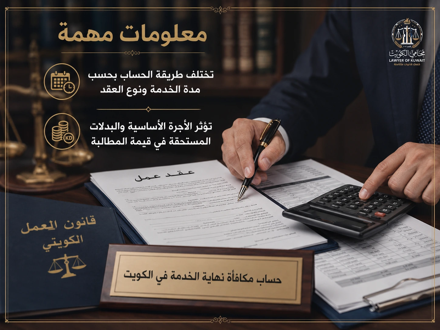 حساب مكافأة نهاية الخدمة في الكويت 2 معلومات قانونية مهمة عن حساب مكافأة نهاية الخدمة في الكويت