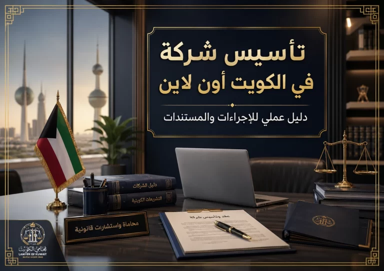 غلاف مقال تأسيس شركة في الكويت أون لاين