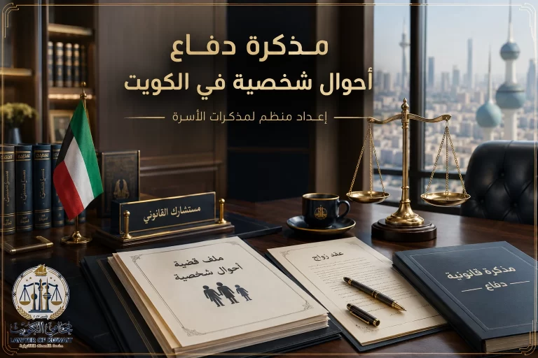 مذكرة دفاع أحوال شخصية في الكويت 10 family defense memo kuwait cover