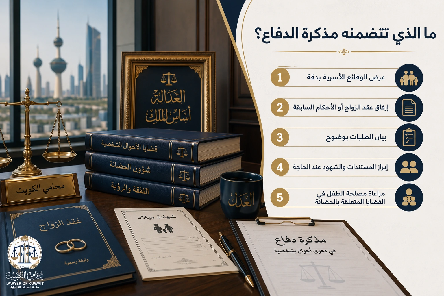 مذكرة دفاع أحوال شخصية في الكويت 2 ما الذي تتضمنه مذكرة الدفاع في قضايا الأحوال الشخصية بالكويت