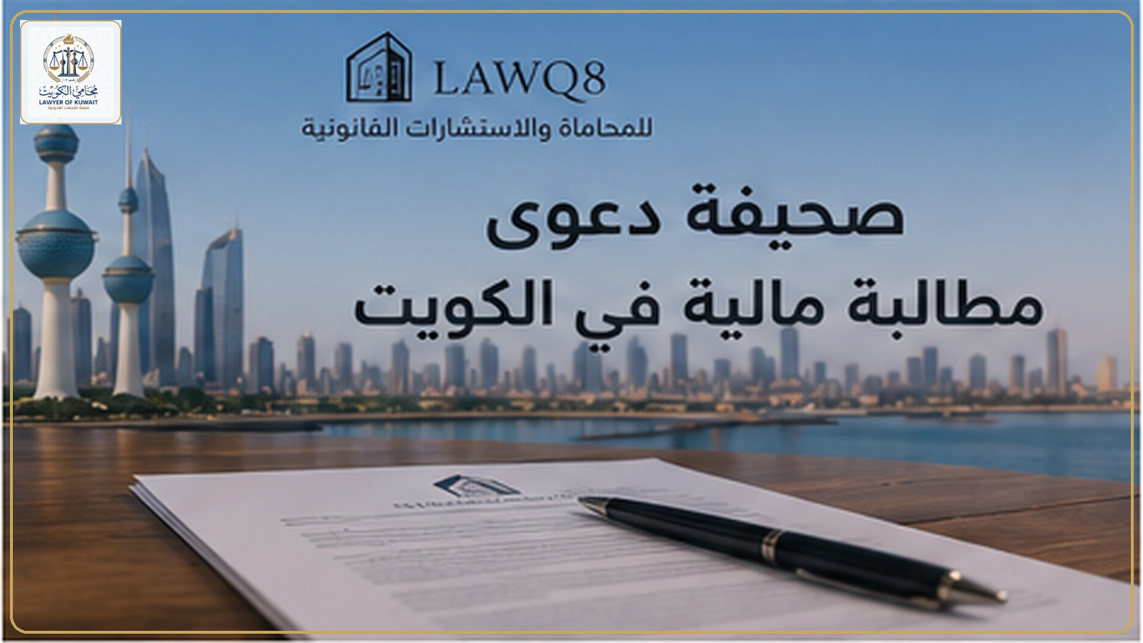 صورة غلاف صحيفة دعوى مطالبة مالية في الكويت