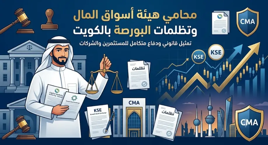 محامي هيئة أسواق المال وتظلمات البورصة بالكويت