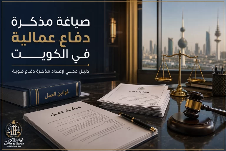 صياغة مذكرة دفاع عمالية في الكويت 9 labor defense memo kuwait cover