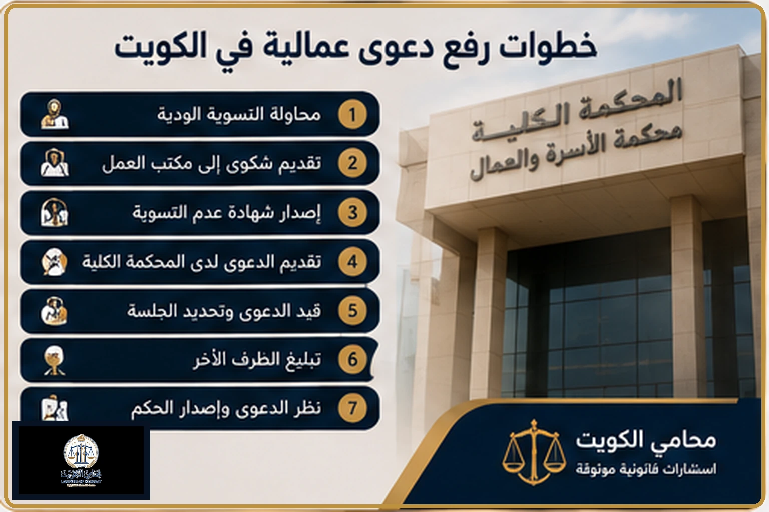 إجراءات رفع دعوى عمالية في الكويت 2 خطوات رفع دعوى عمالية في الكويت