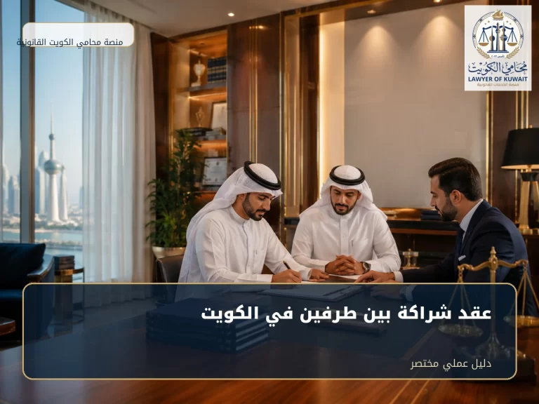 غلاف مقال عقد شراكة بين طرفين في الكويت