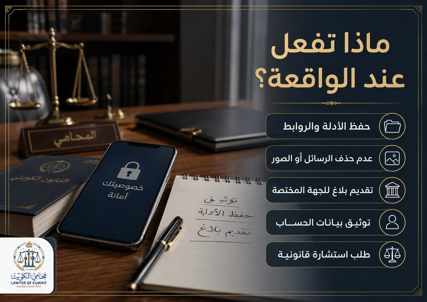 ماذا تفعل عند وقوع جريمة إلكترونية في الكويت