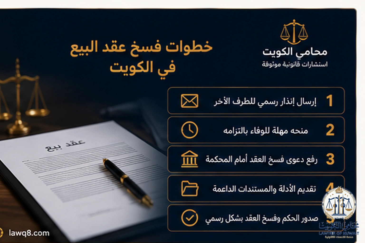 فسخ عقد البيع في الكويت قانونيًا 3 خطوات فسخ عقد البيع في الكويت قانونيًا