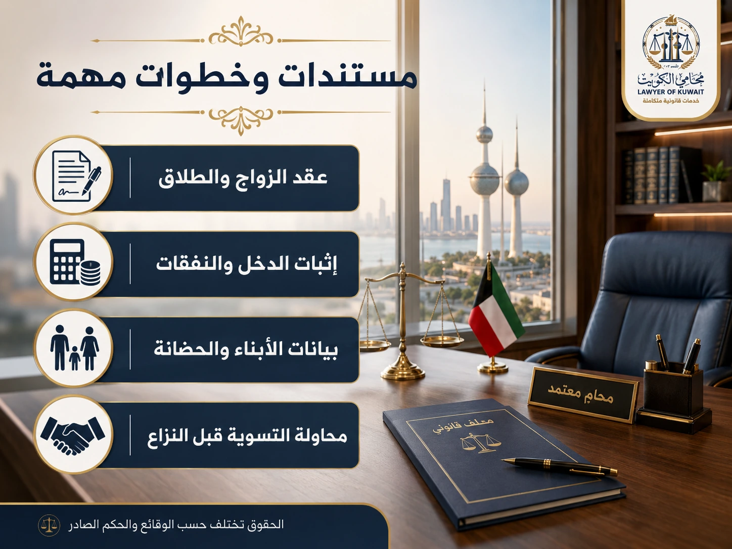 إنفوجراف يوضح المستندات والخطوات المهمة بعد الطلاق