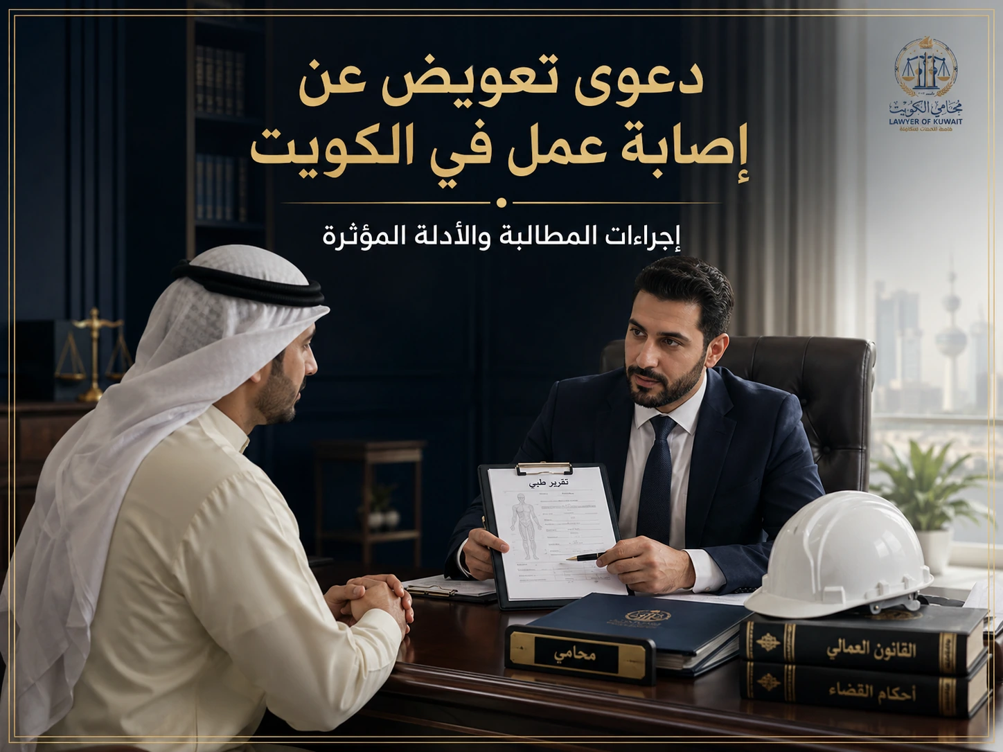 دعوى تعويض عن إصابة عمل في الكويت