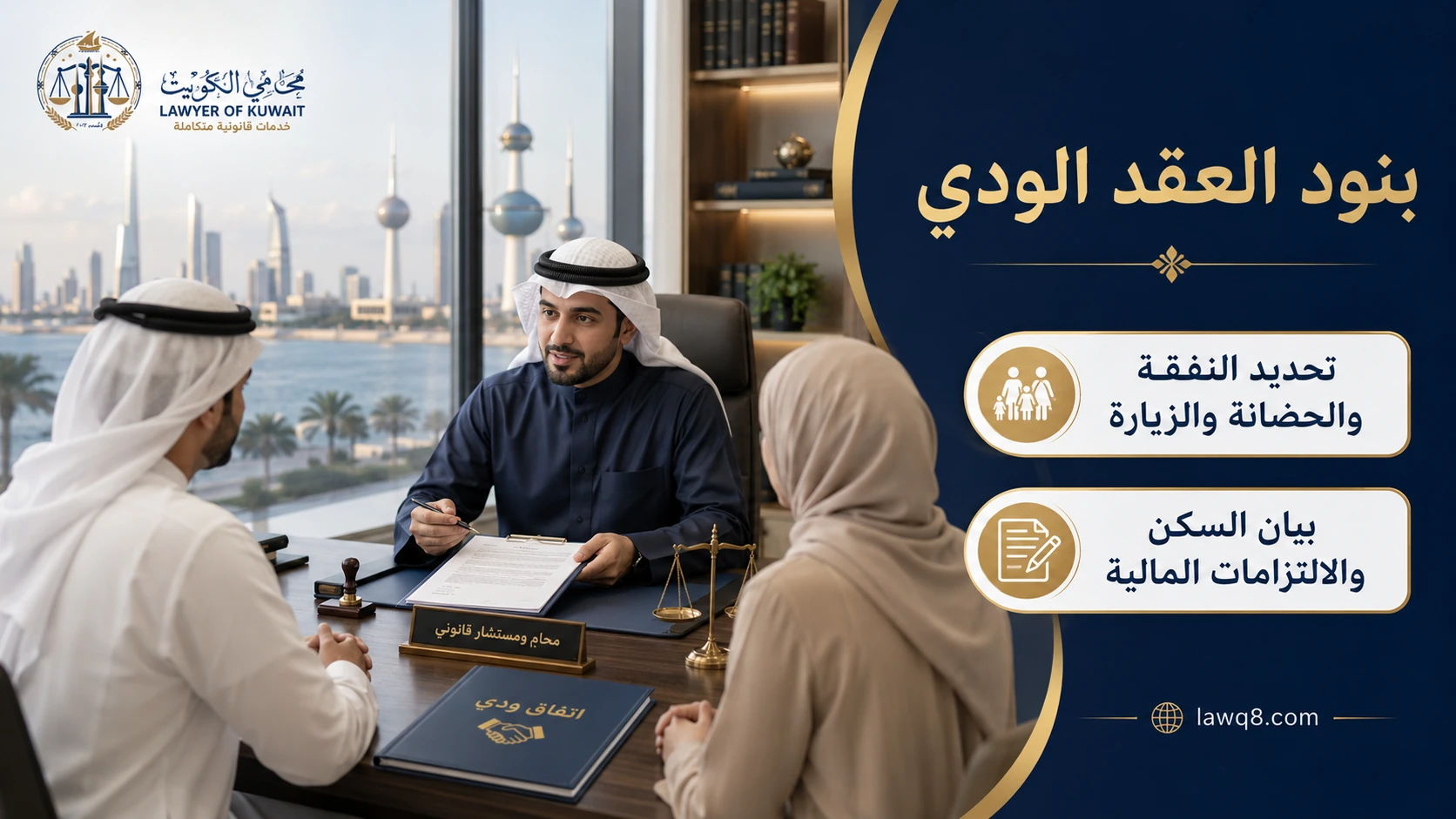 بنود عقد الطلاق الاتفاقي الودي في الكويت