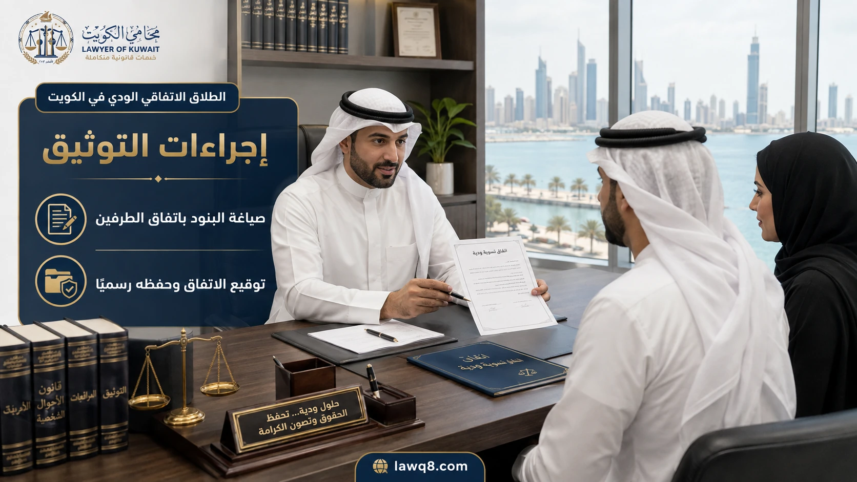 إجراءات توثيق عقد الطلاق الاتفاقي الودي في الكويت