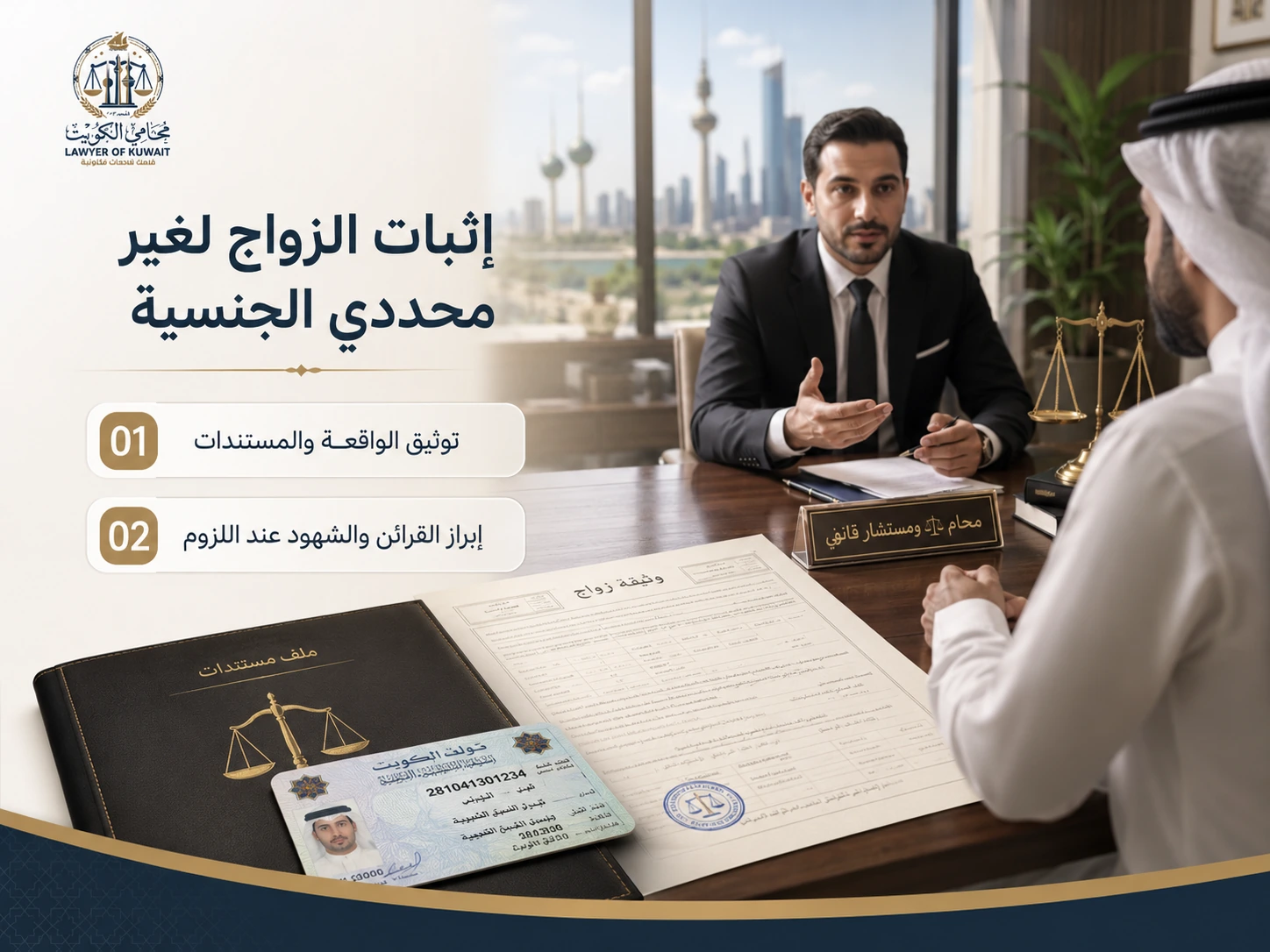 زواج البدون وغير محددي الجنسية وإثباته وتوثيقه 3 إثبات الزواج لغير محددي الجنسية في الكويت