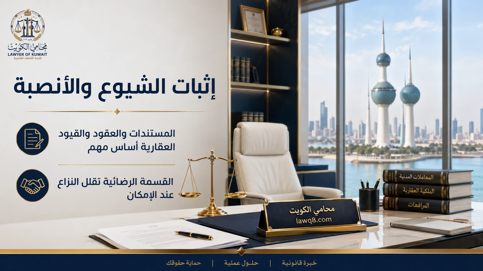 إزالة الشيوع في العقار بالكويت 3 إثبات الشيوع والأنصبة في العقار