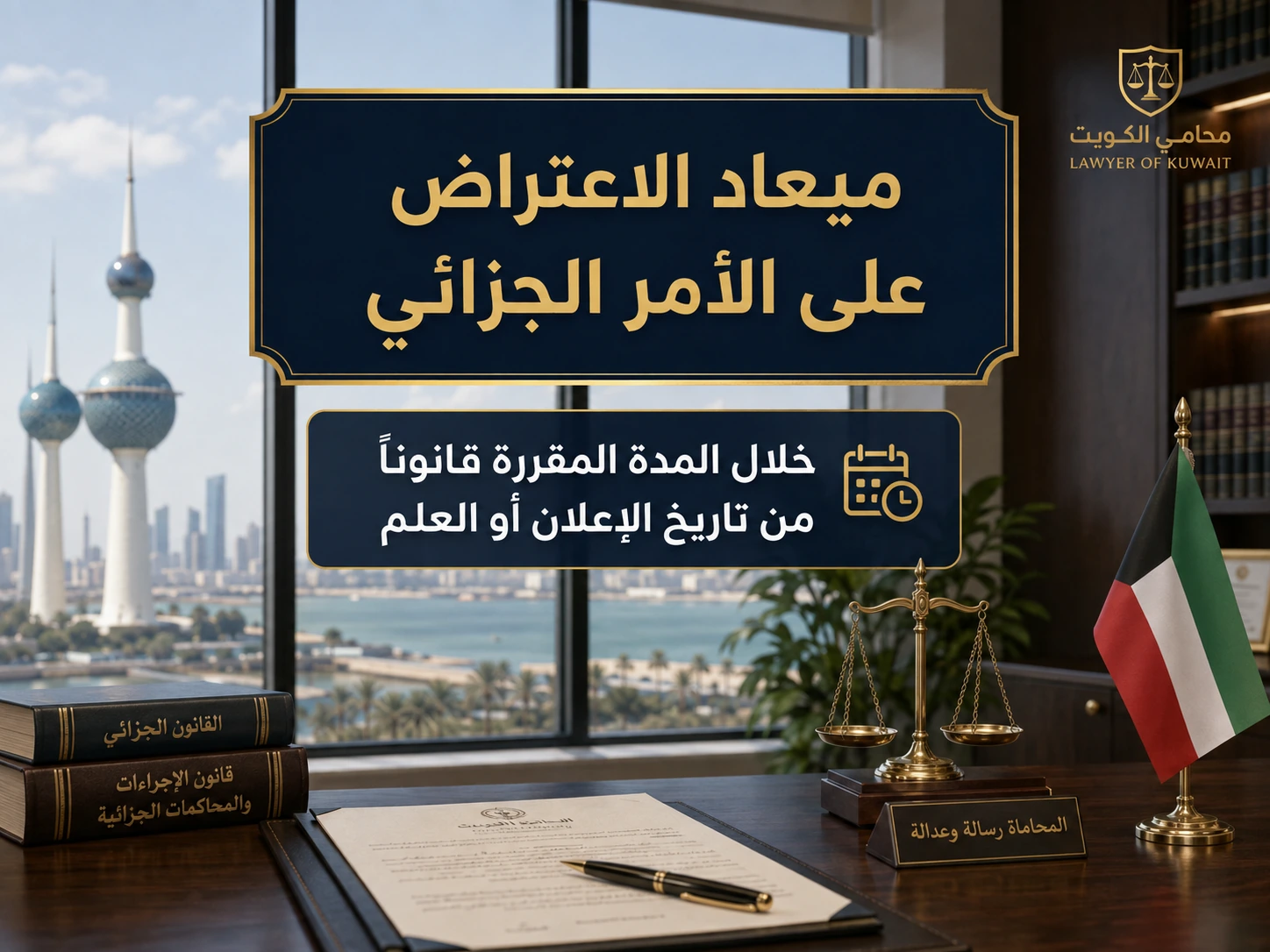 الاعتراض على الأمر الجزائي الإلكتروني في الكويت ومواعيد الطعن 3 ميعاد الاعتراض على الأمر الجزائي
