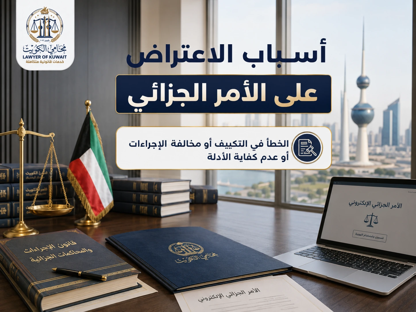 الاعتراض على الأمر الجزائي الإلكتروني في الكويت ومواعيد الطعن 4 أسباب الاعتراض على الأمر الجزائي