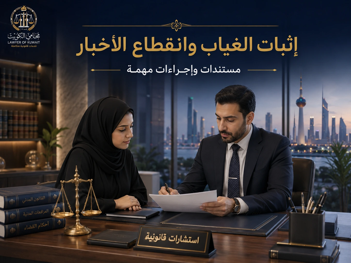 إثبات الغياب وانقطاع الأخبار في الكويت