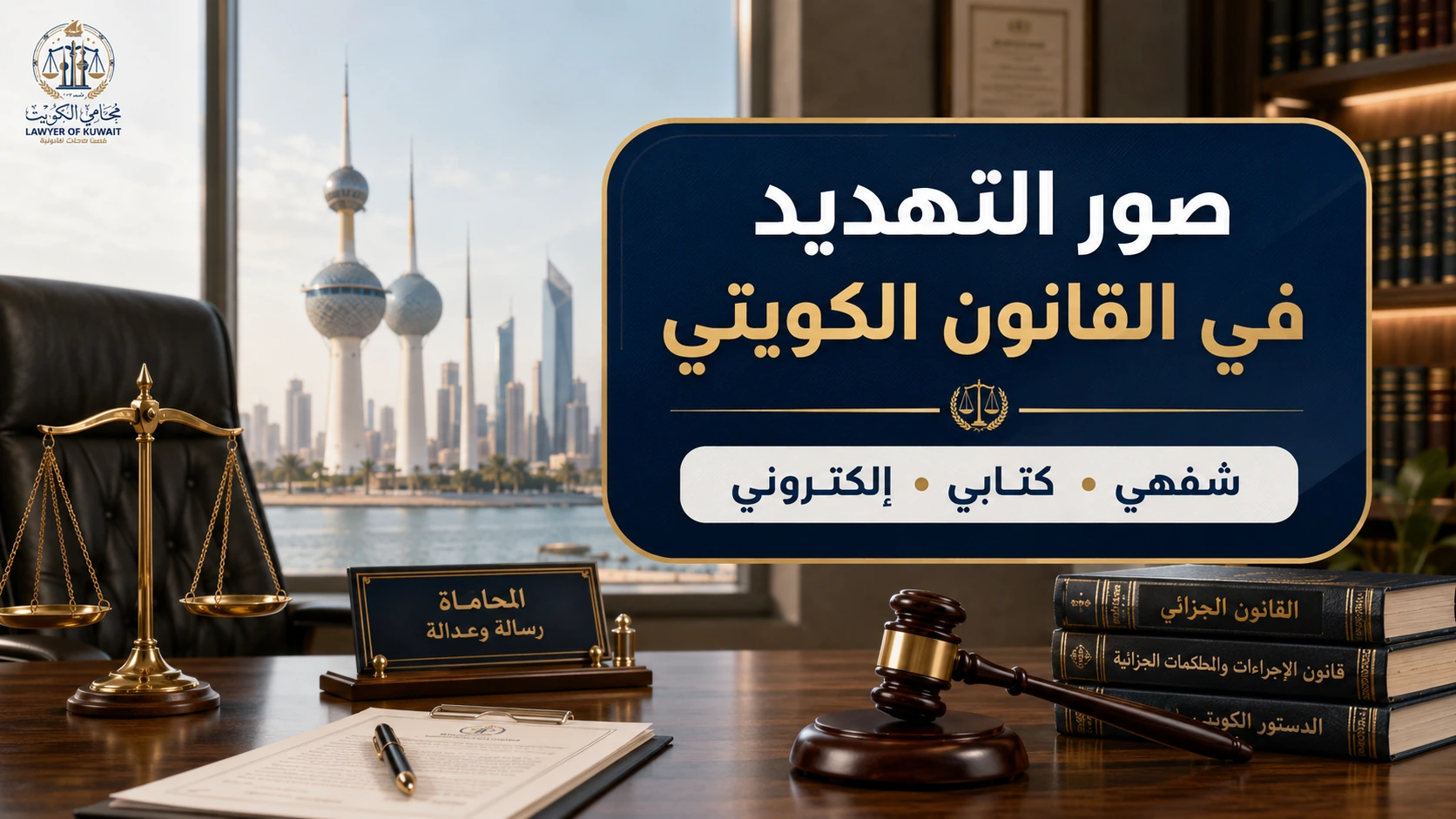 عقوبة التهديد في القانون الكويتي 3 صور التهديد في القانون الكويتي