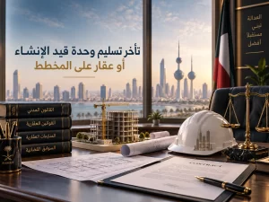 تأخر تسليم وحدة قيد الإنشاء أو عقار على المخطط