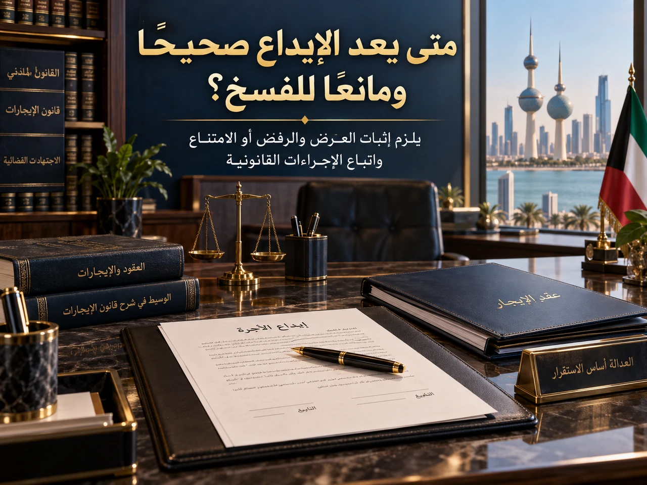 إيداع الأجرة قانونيًا عند رفض المؤجر استلامها 4 متى يعد إيداع الأجرة صحيحًا ومانعًا للفسخ؟