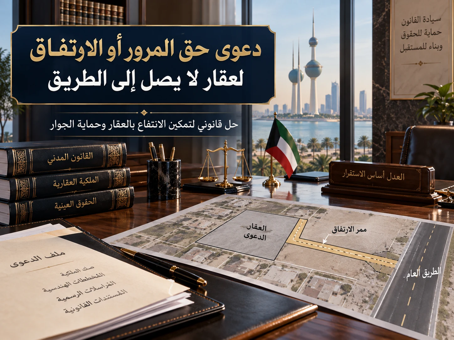دعوى حق المرور أو الارتفاق لعقار لا يصل إلى الطريق