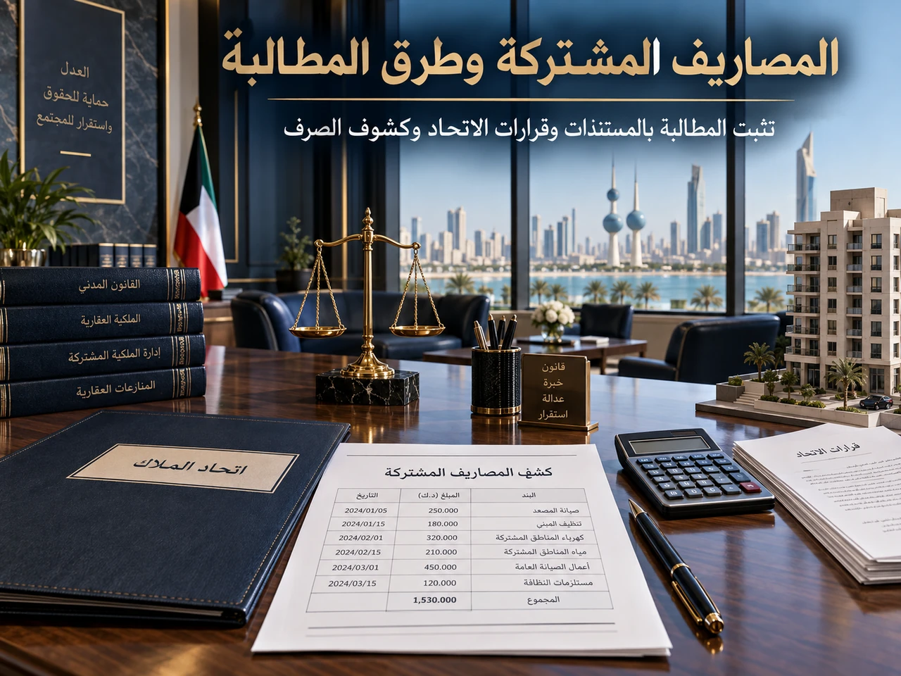المصاريف المشتركة وطرق المطالبة في اتحاد الملاك