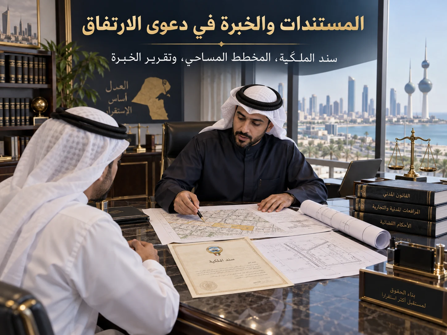 المستندات والخبرة في دعوى الارتفاق