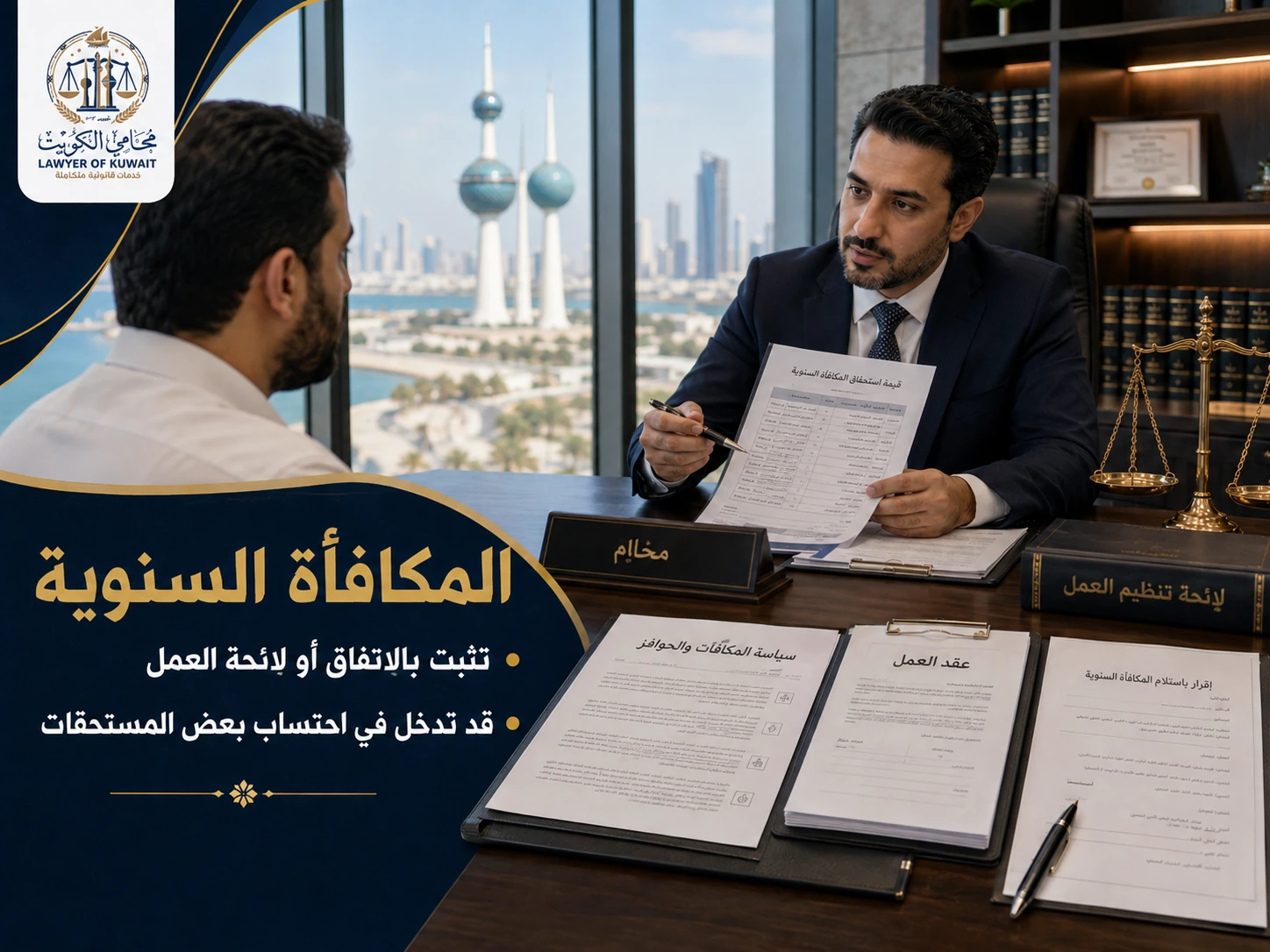 المطالبة بالعمولة والمكافأة السنوية واحتسابهما ضمن الأجر 4 إثبات استحقاق المكافأة السنوية في الكويت