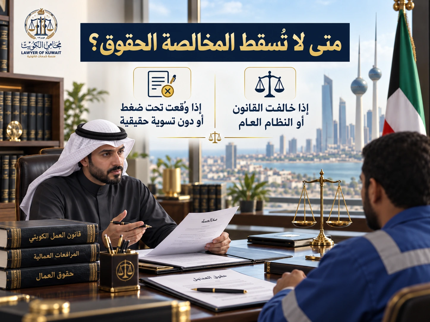 بطلان مخالصة العامل أو تنازله عن حقوقه العمالية بعد توقيعها 3 متى لا تسقط المخالصة حقوق العامل