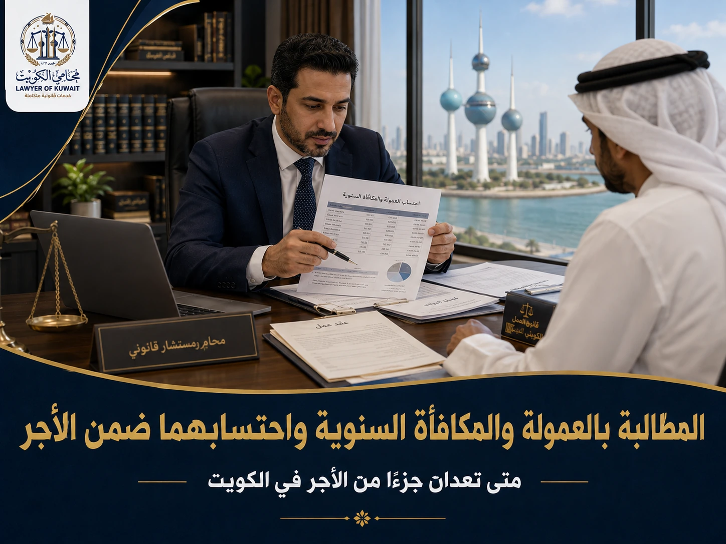 المطالبة بالعمولة والمكافأة السنوية واحتسابهما ضمن الأجر