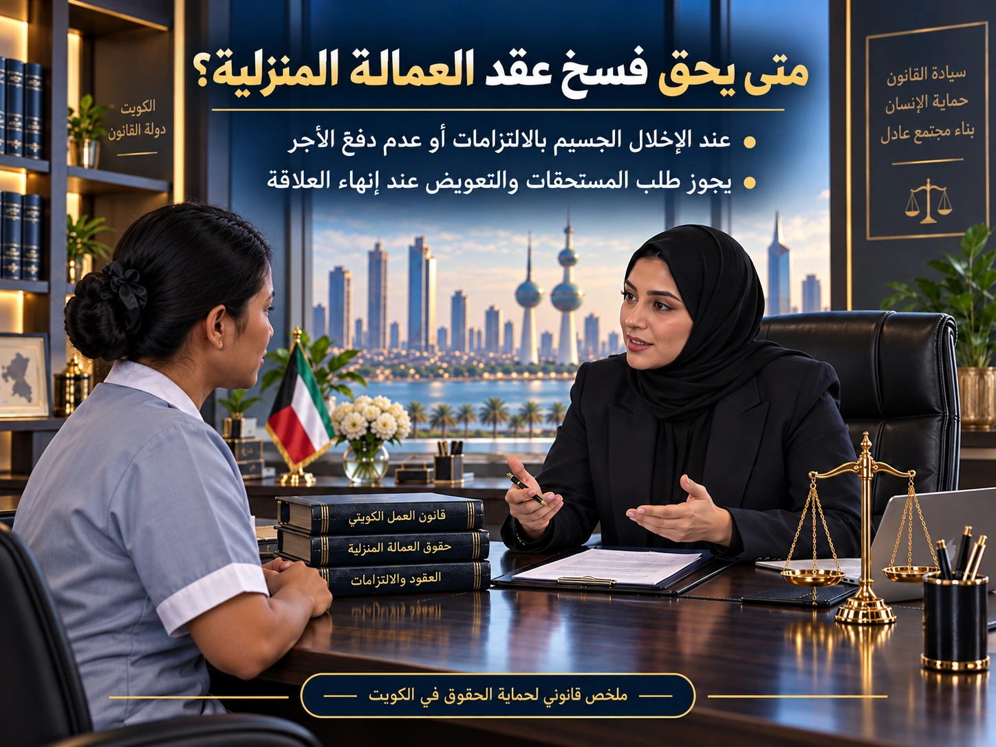 مطالبات العمالة المنزلية بالأجر والمستحقات أو فسخ العقد 4 متى يحق فسخ عقد العمالة المنزلية؟