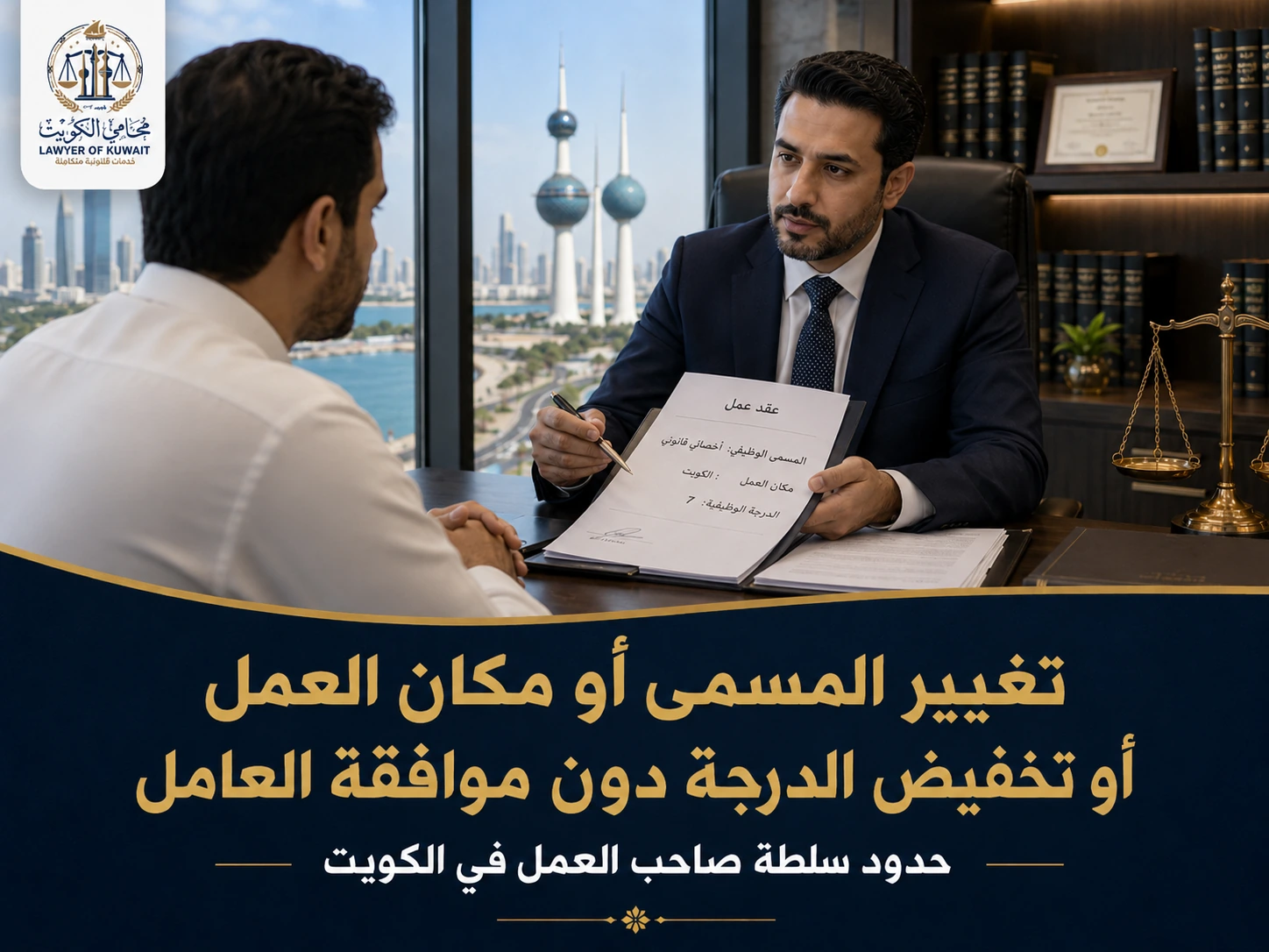 تغيير المسمى أو مكان العمل أو تخفيض الدرجة دون موافقة العامل 3 متى يكون تغيير المسمى أو الدرجة غير مشروع في الكويت