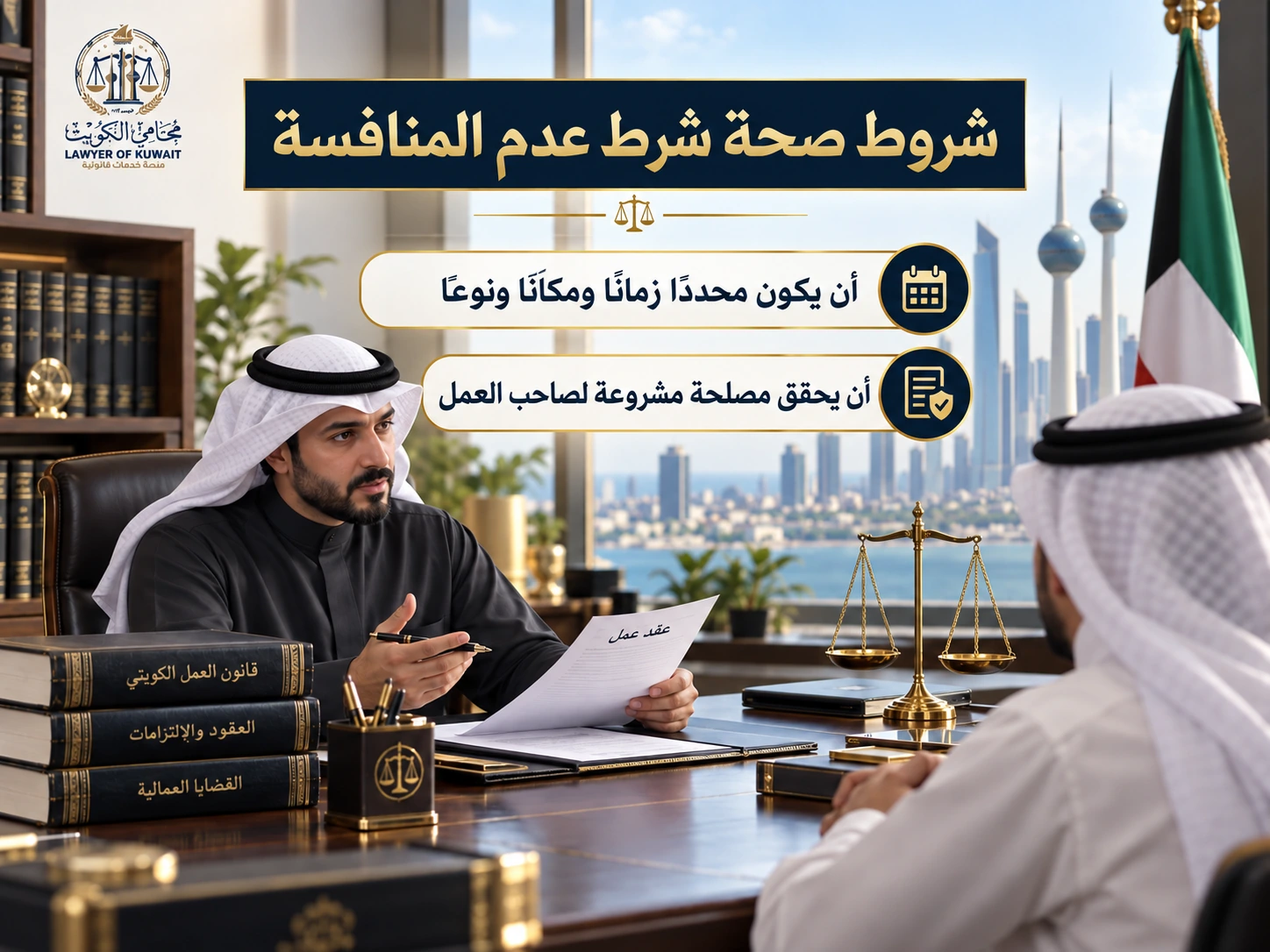 شرط عدم المنافسة بعد انتهاء عقد العمل: متى يكون باطلًا؟ 3 شروط صحة شرط عدم المنافسة في عقد العمل