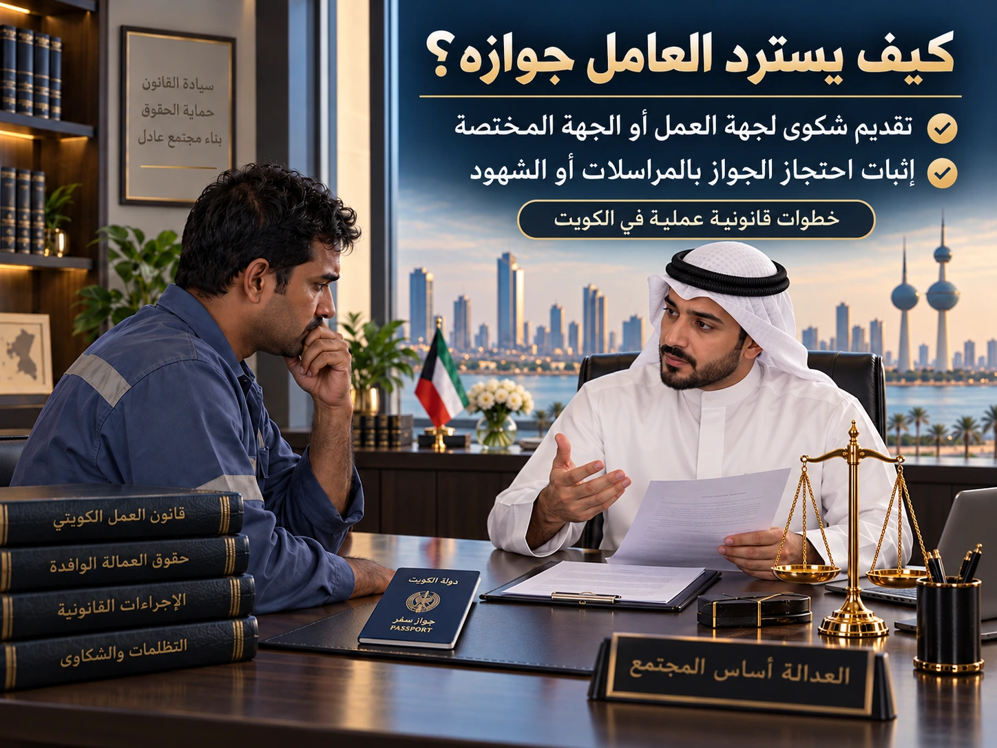 احتجاز صاحب العمل لجواز سفر العامل وكيفية استرداده 3 كيف يسترد العامل جوازه؟