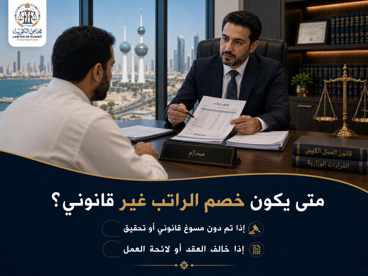 خصم الراتب والجزاءات التأديبية غير القانونية 2 ضوابط خصم الراتب والجزاءات التأديبية في الكويت