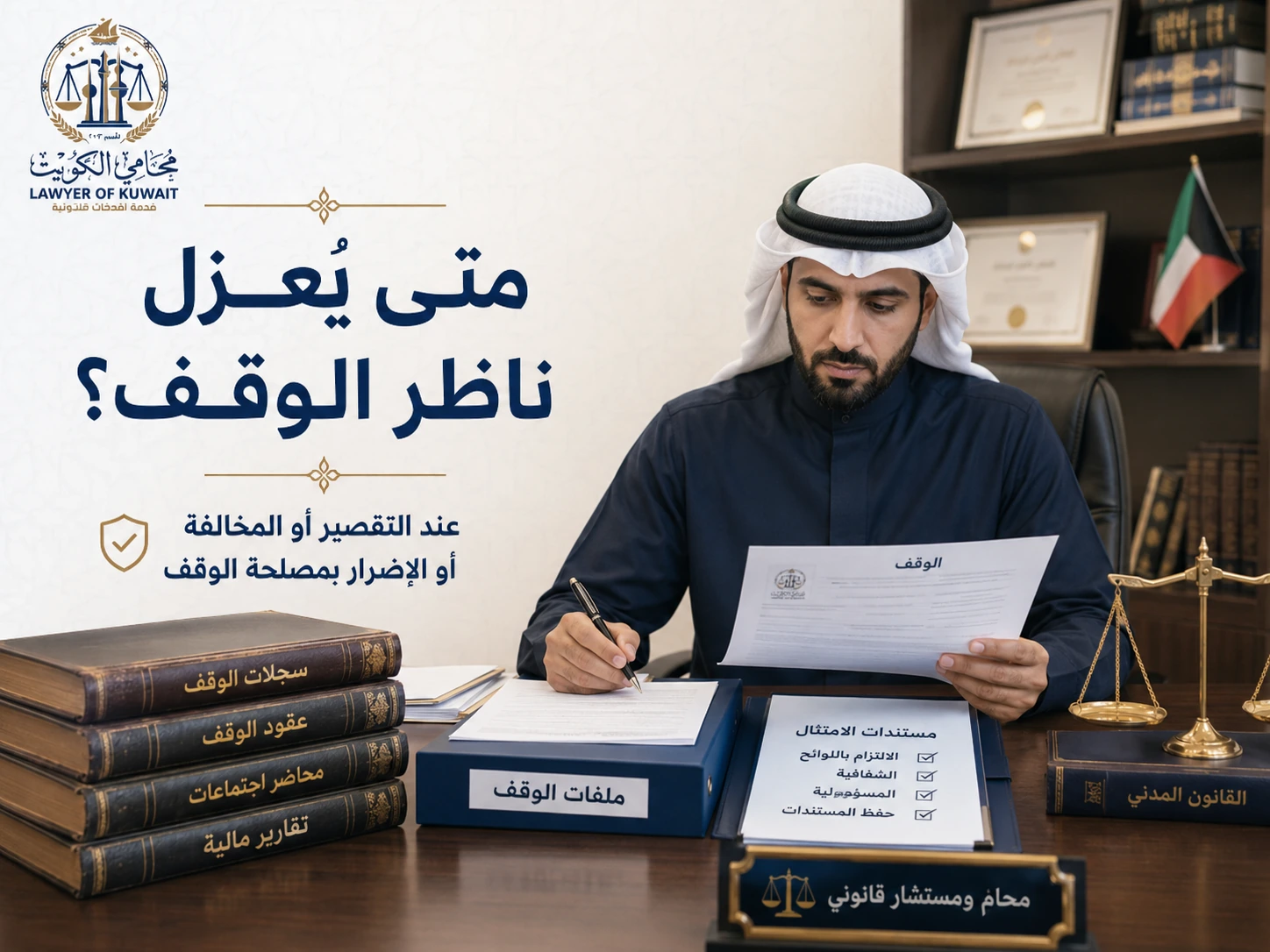 عزل ناظر الوقف ومطالبته بالحساب وريع الوقف 3 متى يُعزل ناظر الوقف؟